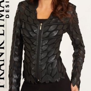 Jacket  Frank Lyman   leather leaf jacket   size 6  worn only once